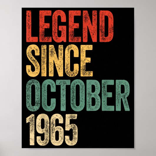 Legend 1965 60th Birthday For Men Women 60 Years O Poster (Vorne)