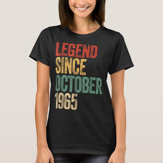 Legend 1965 60th Birthday For Men Women 60 Years O T-Shirt (Vorderseite)