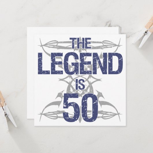 Legend 50. Geburtstag Karte (Vorderseite/Rückseite Beispiel)