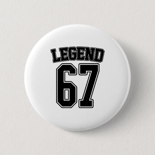 Legend 67 Six Seven Srts Number Varsity Team 67th  Button (Vorderseite)