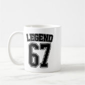 Legend 67 Six Seven Srts Number Varsity Team 67th Kaffeetasse (Links)