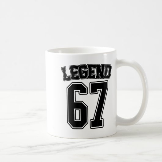 Legend 67 Six Seven Srts Number Varsity Team 67th Kaffeetasse (Rechts)