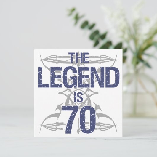 Legend 70. Geburtstag Karte (Stehend Vorderseite)
