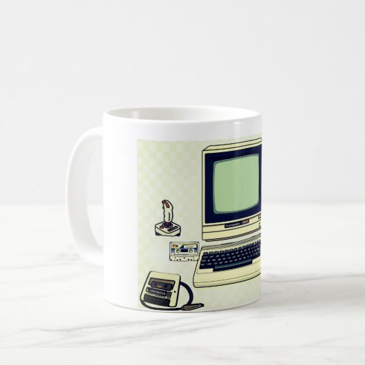 Legend Commodore 64 Retro Computer Kaffeetasse (Vorderseite Links)