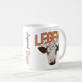 Legend Dairy Apparel Funny Cow Milker Kuh Pub Kaffeetasse (VorderseiteRechts)