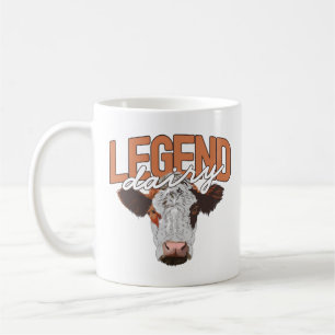 Legend Dairy Apparel Funny Cow Milker Kuh Pub Kaffeetasse