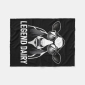 Legend Dairy, Cool Cow With Sungles Fleecedecke (Vorderseite (Horizontal))