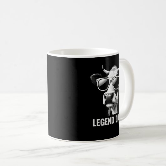 Legend Dairy Funny Bauer Kuh Bauer Pun Graphic Kaffeetasse (VorderseiteRechts)