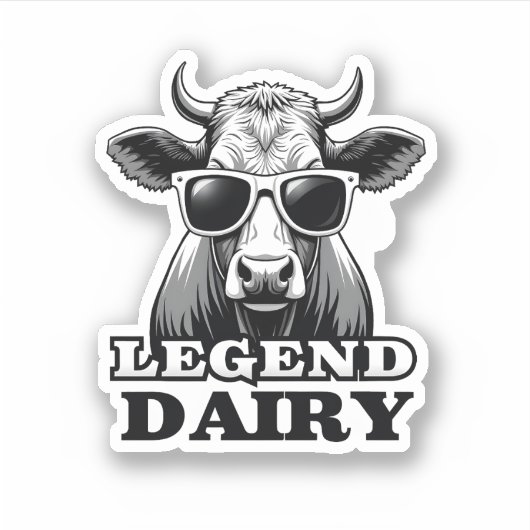 Legend Dairy Funny Farmer Cow Farmer Pun Graphic T Aufkleber (Vorderseite)
