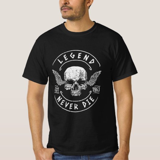 Legend Die 1963 nie T-Shirt (Vorderseite)