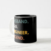 Legend Funny Engineering Vater Engineer Zweifarbige Tasse (Vorderseite Links)