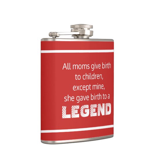 Legend Funny Sprichwort Typografie Flachmann (Rechts)