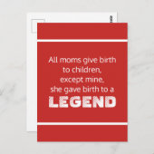 Legend Funny Sprichwort Typografie Postkarte (Vorne/Hinten)