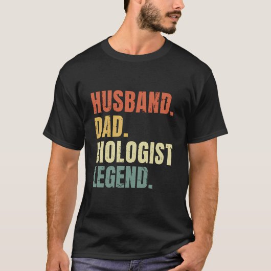 Legend Funny Vintag Father', Vater Biologe T-Shirt (Vorderseite)