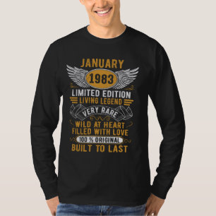 Legend Geboren im Januar 1983 Vintag Geburtstag T-Shirt