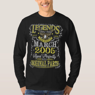 Legend Geboren im März 2005 18. Geburtstag 18 Jahr T-Shirt