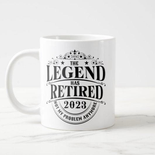 Legend hat 2023 nicht mein Problem-Pensionierung g Jumbo-Tasse (Links)