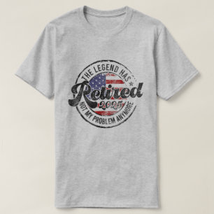 Legend hat 2025 Rente 2025 US-Flagge verliehen T-Shirt