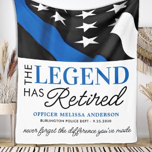 Legend hat das "Blue Flag Police Retirement Fleecedecke