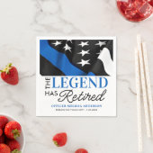 Legend hat das Blue Police Retirement Party Serviette (Beispiel)