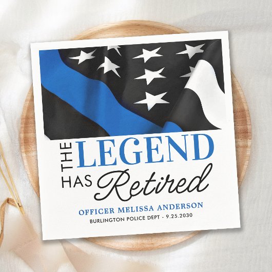 Legend hat das Blue Police Retirement Party Serviette