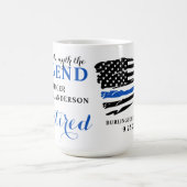 Legend hat Thin Blue Line Personalisiert Kaffeetasse (Mittel)