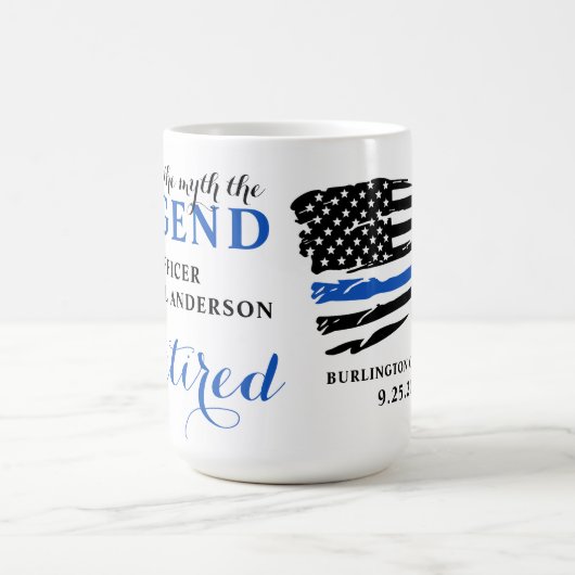 Legend hat Thin Blue Line Personalisiert Kaffeetasse (Mittel)