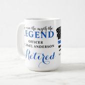 Legend hat Thin Blue Line Personalisiert Kaffeetasse (Vorderseite Links)