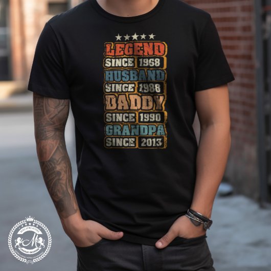 Legend Husband Daddy Grandpa Maßgeschneiderter T - T-Shirt