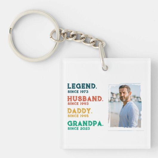 Legend Husband Daddy Grandpa Personalisierter T -  Schlüsselanhänger (Vorderseite)