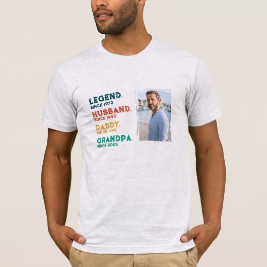 Legend Husband Daddy Grandpa Personalisierter T - T-Shirt (Vorderseite)
