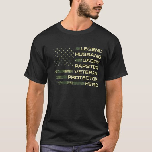 Legend Husband Daddy Papster Veteran Protector Her T-Shirt (Vorderseite)
