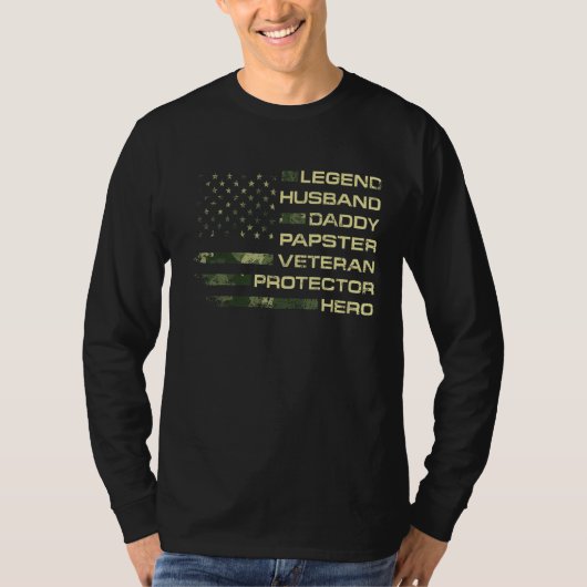 Legend Husband Daddy Papster Veteran Protector Her T-Shirt (Vorderseite)