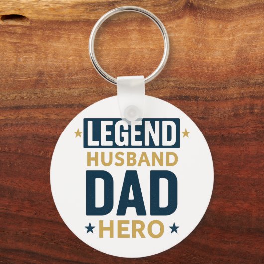 Legend Husband Vater Hero Schlüsselanhänger (Rückseite)