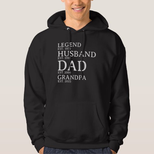 Legend Husband Vater Opa maßgeschneiderte Est. Jah Hoodie (Vorderseite)