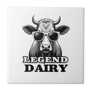 Legend Milch lustiger Bauer Kuh Bauer Pun Grafik T Fliese