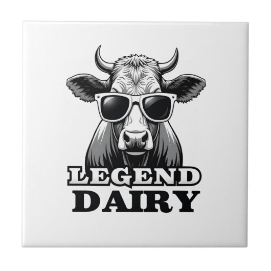 Legend Milch lustiger Bauer Kuh Bauer Pun Grafik T Fliese (Vorderseite)