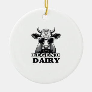 Legend Milch lustiger Bauer Kuh Bauer Pun Grafik T Keramik Ornament