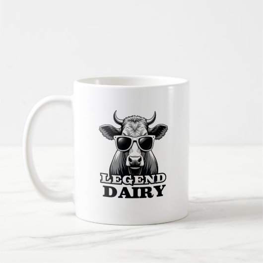 Legend Milchwirtschaft Lustiger Bauer Kuhbauer Pun Kaffeetasse (Links)