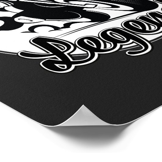 Legend Motorrad-T - Shirt Poster (Ecke)