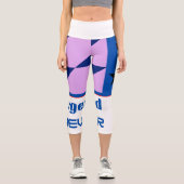 Legend Never Die Bold design  Capri Leggings (Vorderseite)