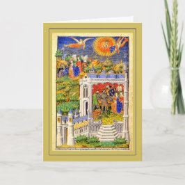 Legend of the French Gold Fleur de  Lis Feiertagskarte