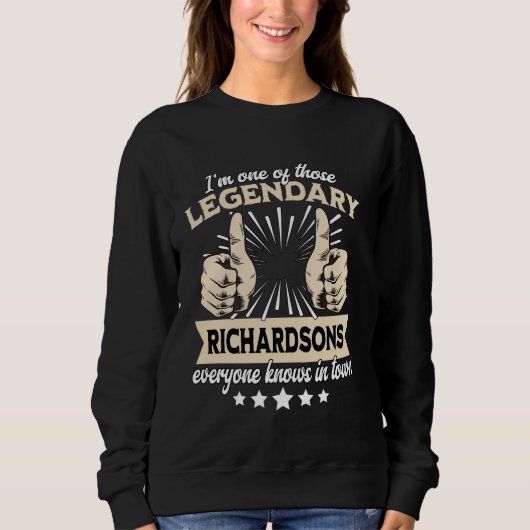Legend Richardson Surname Richardson Nachname Ric Sweatshirt (Vorderseite)