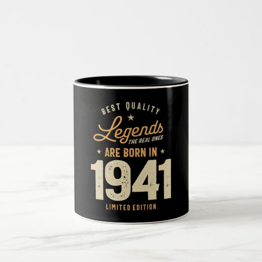 Legend seit 1941 82. Geburtstag Zweifarbige Tasse (Mittel)