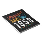Legend seit 1958 Geburtstag Retro Vintag Notizblock (angewinkelt)