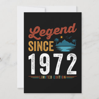 Legend seit 1972 Geburtstag Retro Vintag Einladung