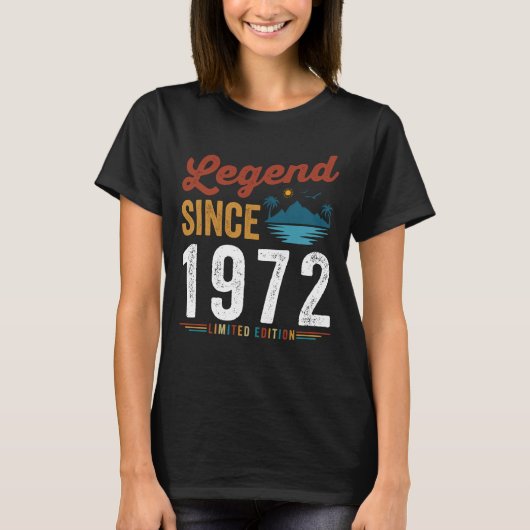 Legend seit 1972 Geburtstag Retro Vintag T-Shirt (Vorderseite)