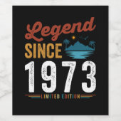 Legend seit 1973 Geburtstag Retro Vintag Weinetikett (Einzelnes Label)