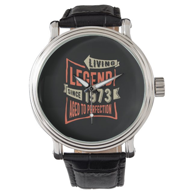Legend seit 1973 Geburtstagsgeschenk Armbanduhr (Vorderseite)
