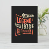 Legend seit 1973 Geburtstagsgeschenk Dankeskarte (Stehend Vorderseite)